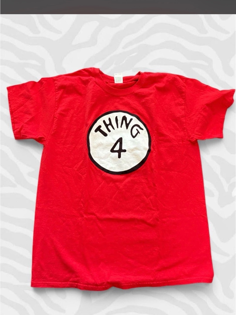 Red "Thing 4" Graphic T-Shirt